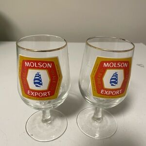 Molson Export Beer Glasses - Set of 2
